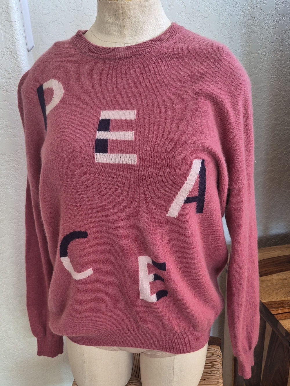 Happy Sheep 100% Cashmere Design In Italy Pull Over Sweater Sz Medium